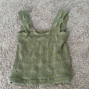 Free people intimates cami tank top shirt green avocado xs/s like new